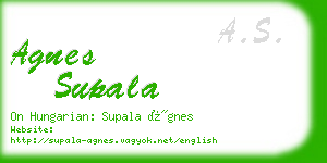 agnes supala business card